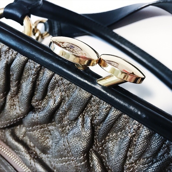 Marc Jacobs - Pewter Quilted Leather Stam Shoulder Bag - Picture 3 of 8